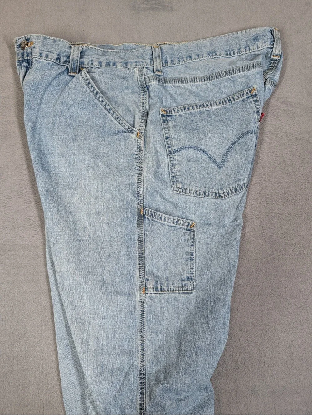 Levis Mens 36x30 Blue Vintage Y2K Carpenter Jeans Loose Straight Baggy Work Wear